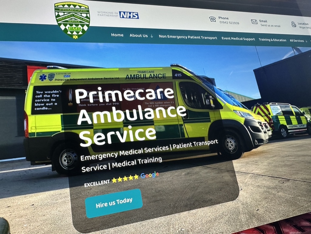 The Launch of Primecare Ambulance Service's New Website